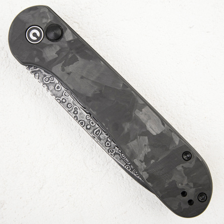 Нож CIVIVI Elementum Button Lock, Damascus, Marble Carbon Нож CIVIVI Elementum Button Lock, Damascus, Marble Carbon - купить в интернет-магазине Blademan